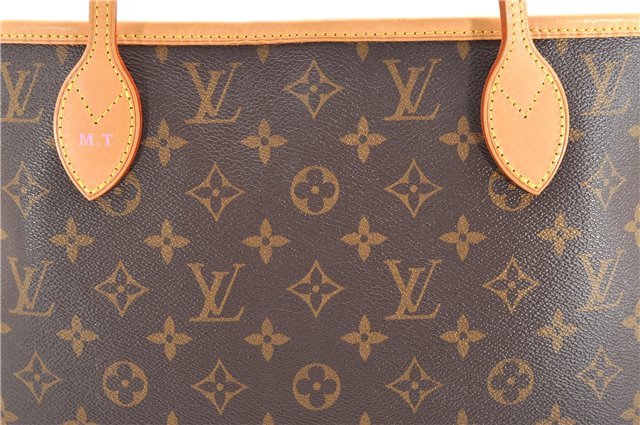 Authentic Louis Vuitton Monogram Neverfull MM Shoulder Tote Bag M40156 LV 4893F