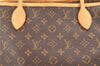 Authentic Louis Vuitton Monogram Neverfull MM Shoulder Tote Bag M40156 LV 4893F