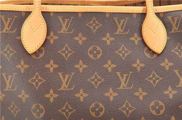 Authentic Louis Vuitton Monogram Neverfull MM Shoulder Tote Bag M40156 LV 4893F