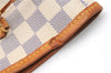 Authentic Louis Vuitton Damier Azur Neverfull MM Tote Bag N51107 LV 4988F