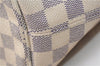 Authentic Louis Vuitton Damier Azur Neverfull MM Tote Bag N51107 LV 4988F
