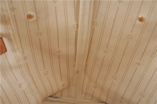 Authentic Louis Vuitton Damier Azur Neverfull MM Tote Bag N51107 LV 4988F