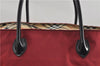 Authentic BURBERRY BLUE LABEL Shoulder Tote Bag Nylon Leather Red Beige 5378D