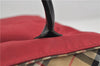 Authentic BURBERRY BLUE LABEL Shoulder Tote Bag Nylon Leather Red Beige 5378D