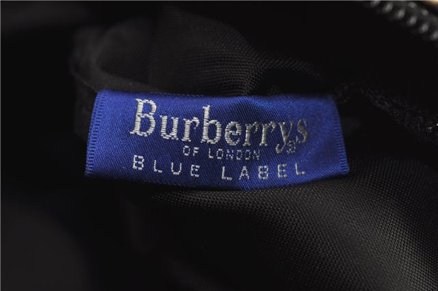 Authentic BURBERRY BLUE LABEL Shoulder Tote Bag Nylon Leather Red Beige 5378D