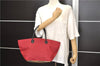 Authentic BURBERRY BLUE LABEL Shoulder Tote Bag Nylon Leather Red Beige 5378D