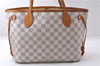 Authentic Louis Vuitton Damier Azur Neverfull PM Tote Bag N51110 LV 5388D