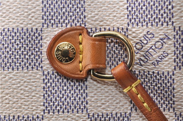 Authentic Louis Vuitton Damier Azur Neverfull PM Tote Bag N51110 LV 5388D