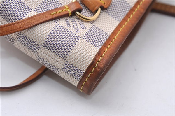 Authentic Louis Vuitton Damier Azur Neverfull PM Tote Bag N51110 LV 5388D
