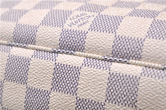 Authentic Louis Vuitton Damier Azur Neverfull PM Tote Bag N51110 LV 5388D