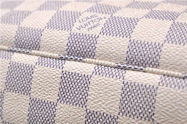 Authentic Louis Vuitton Damier Azur Neverfull PM Tote Bag N51110 LV 5388D