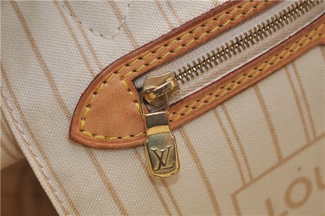 Authentic Louis Vuitton Damier Azur Neverfull PM Tote Bag N51110 LV 5388D