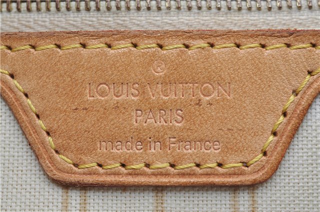 Authentic Louis Vuitton Damier Azur Neverfull PM Tote Bag N51110 LV 5388D