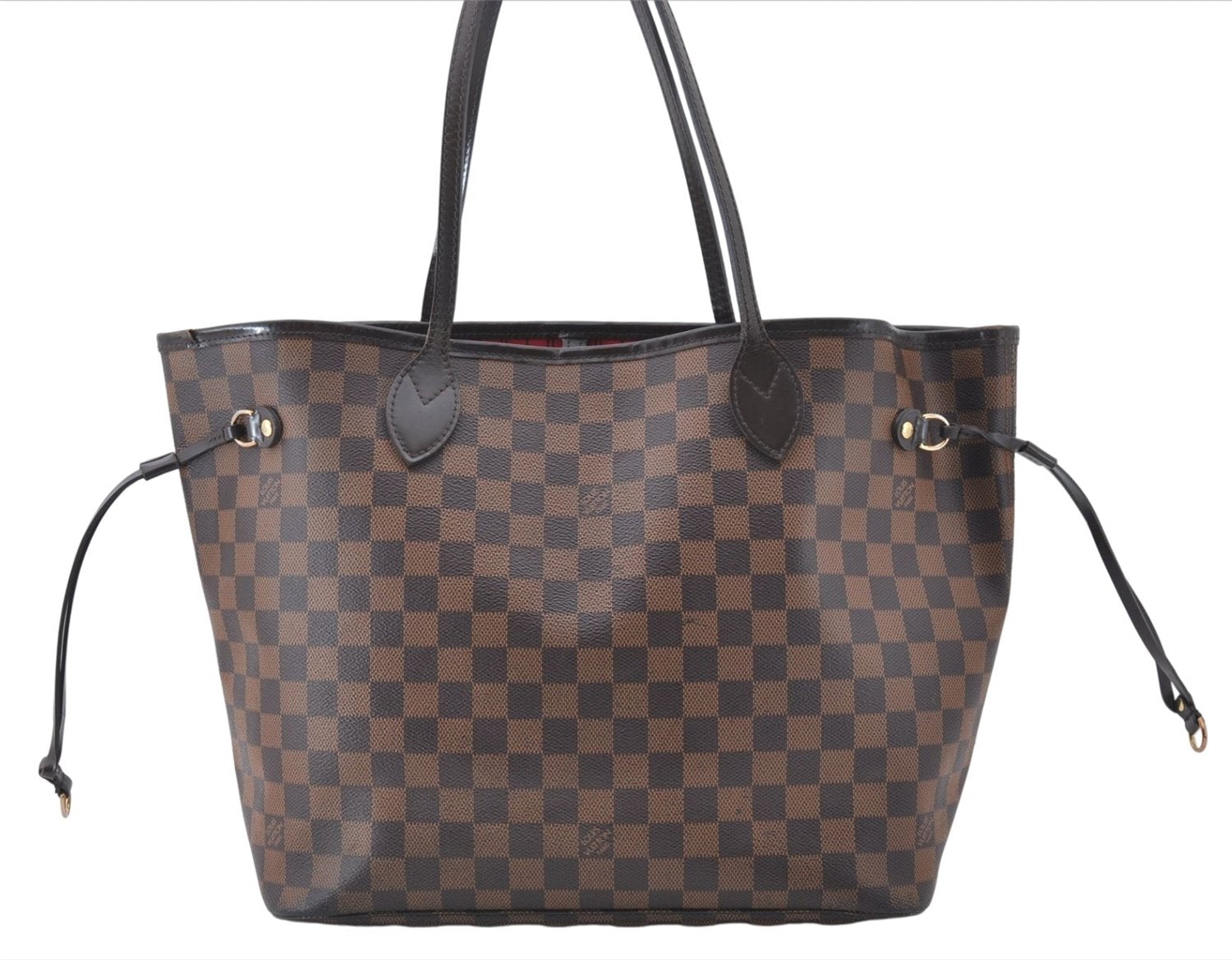 Authentic Louis Vuitton Damier Neverfull MM Shoulder Tote Bag N41358 LV 5407E