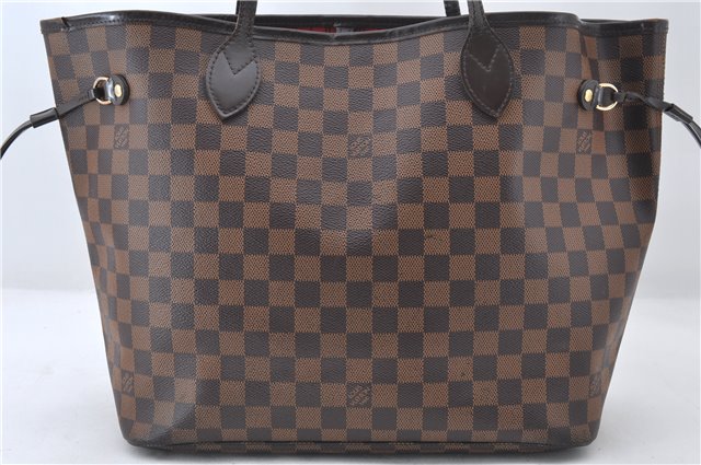Authentic Louis Vuitton Damier Neverfull MM Shoulder Tote Bag N41358 LV 5407E
