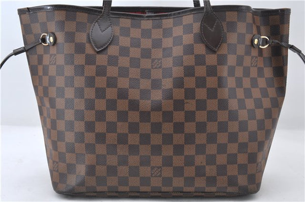 Authentic Louis Vuitton Damier Neverfull MM Shoulder Tote Bag N41358 LV 5407E