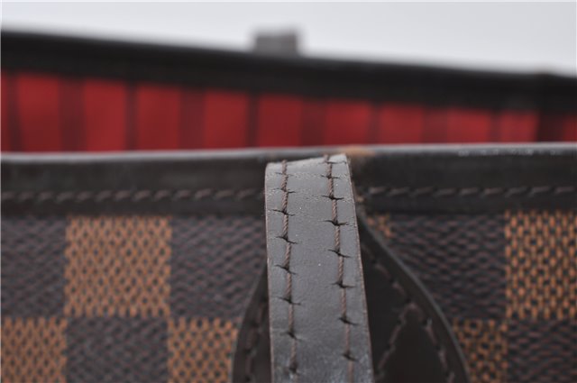 Authentic Louis Vuitton Damier Neverfull MM Shoulder Tote Bag N41358 LV 5407E