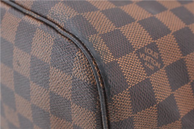 Authentic Louis Vuitton Damier Neverfull MM Shoulder Tote Bag N41358 LV 5407E
