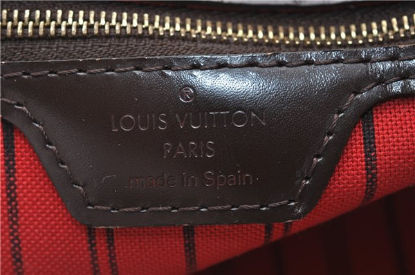 Authentic Louis Vuitton Damier Neverfull MM Shoulder Tote Bag N41358 LV 5407E
