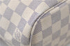 Authentic Louis Vuitton Damier Azur Neverfull PM Tote Bag N51110 LV 5431E