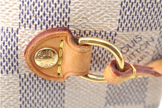 Authentic Louis Vuitton Damier Azur Neverfull PM Tote Bag N51110 LV 5431E