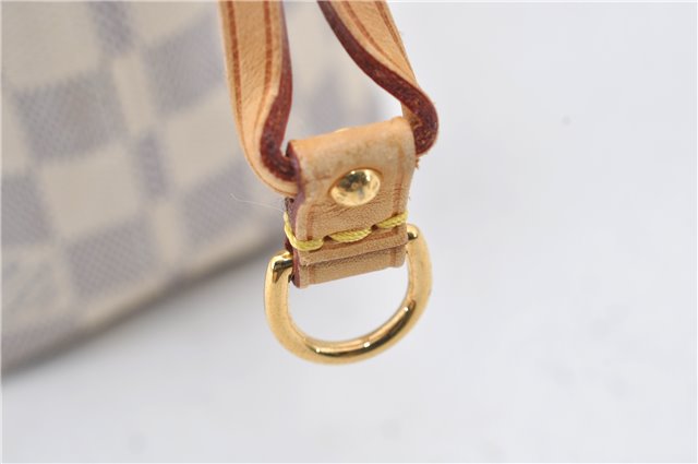 Authentic Louis Vuitton Damier Azur Neverfull PM Tote Bag N51110 LV 5431E