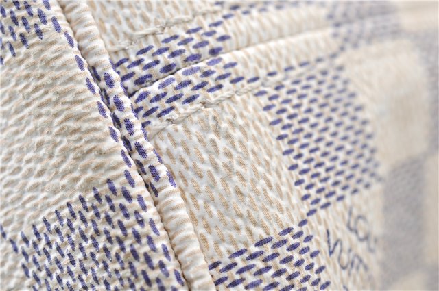 Authentic Louis Vuitton Damier Azur Neverfull PM Tote Bag N51110 LV 5431E