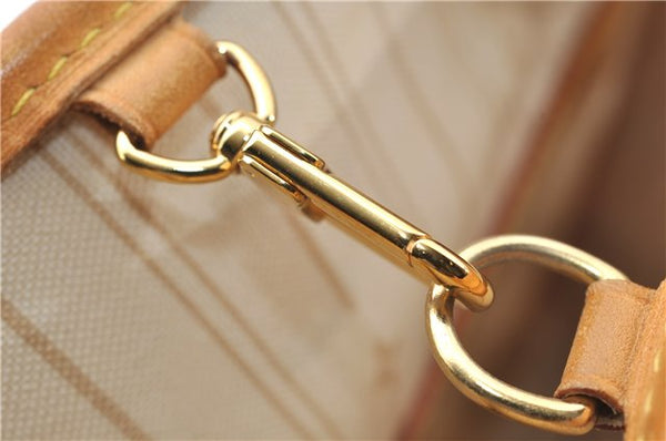 Authentic Louis Vuitton Damier Azur Neverfull PM Tote Bag N51110 LV 5431E