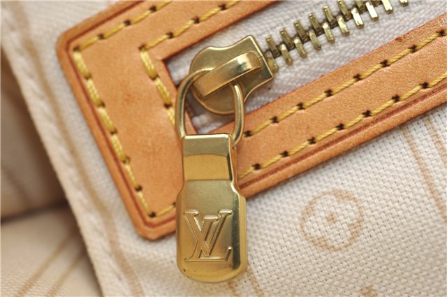 Authentic Louis Vuitton Damier Azur Neverfull PM Tote Bag N51110 LV 5431E