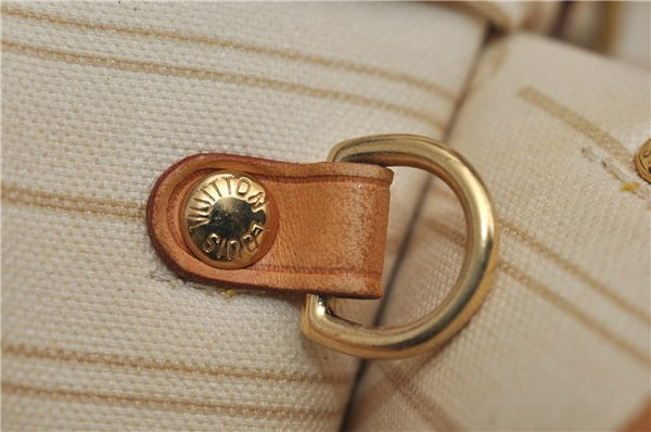 Authentic Louis Vuitton Damier Azur Neverfull PM Tote Bag N51110 LV 5431E