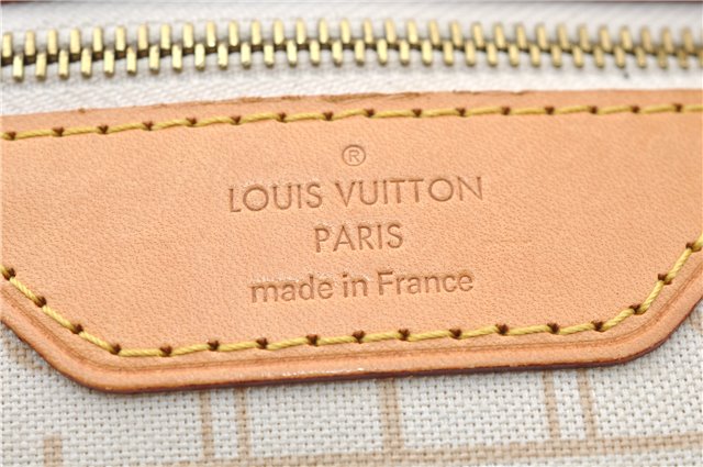 Authentic Louis Vuitton Damier Azur Neverfull PM Tote Bag N51110 LV 5431E