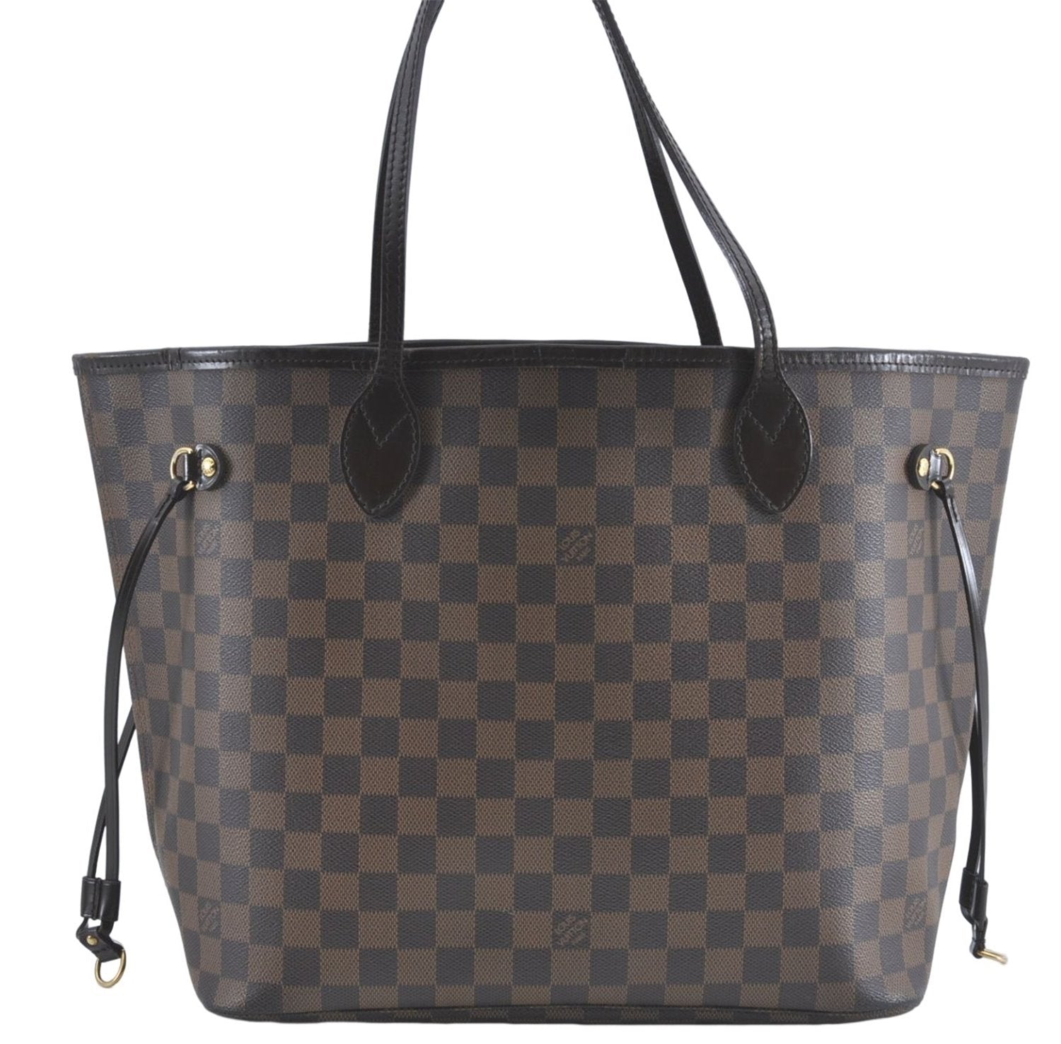 Authentic Louis Vuitton Damier Neverfull MM Shoulder Tote Bag N51105 LV 5442B