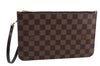 Authentic Louis Vuitton Damier Neverfull Pouch Purse Clutch Bag LV 5456E