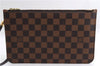 Authentic Louis Vuitton Damier Neverfull Pouch Purse Clutch Bag LV 5456E