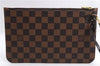 Authentic Louis Vuitton Damier Neverfull Pouch Purse Clutch Bag LV 5456E