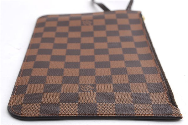 Authentic Louis Vuitton Damier Neverfull Pouch Purse Clutch Bag LV 5456E