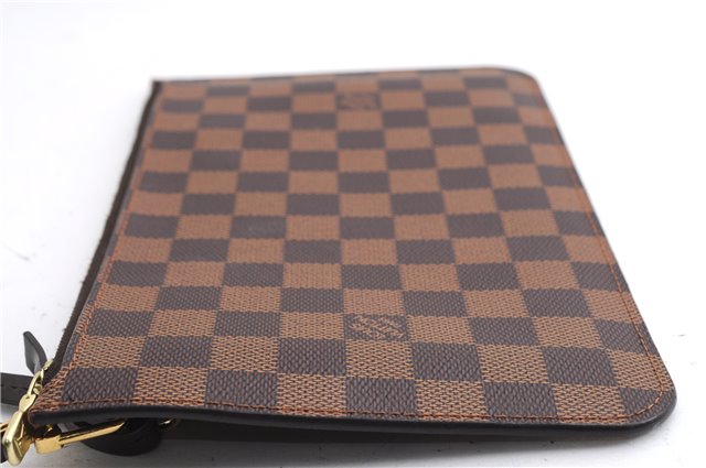 Authentic Louis Vuitton Damier Neverfull Pouch Purse Clutch Bag LV 5456E