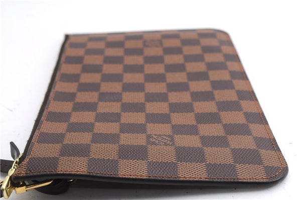 Authentic Louis Vuitton Damier Neverfull Pouch Purse Clutch Bag LV 5456E