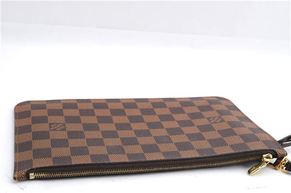 Authentic Louis Vuitton Damier Neverfull Pouch Purse Clutch Bag LV 5456E