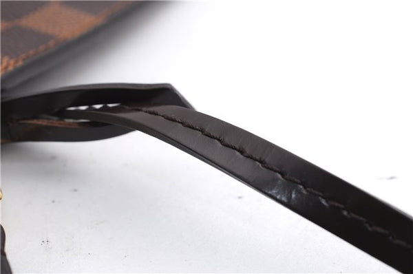 Authentic Louis Vuitton Damier Neverfull Pouch Purse Clutch Bag LV 5456E