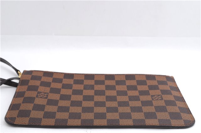 Authentic Louis Vuitton Damier Neverfull Pouch Purse Clutch Bag LV 5456E