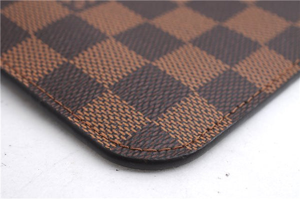 Authentic Louis Vuitton Damier Neverfull Pouch Purse Clutch Bag LV 5456E