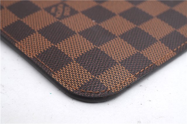 Authentic Louis Vuitton Damier Neverfull Pouch Purse Clutch Bag LV 5456E