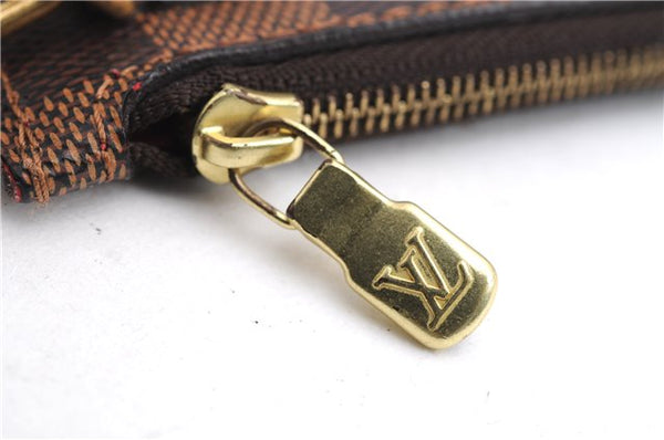 Authentic Louis Vuitton Damier Neverfull Pouch Purse Clutch Bag LV 5456E