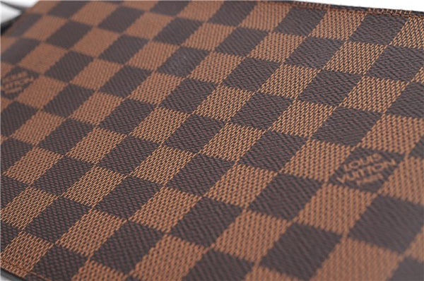 Authentic Louis Vuitton Damier Neverfull Pouch Purse Clutch Bag LV 5456E