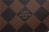Authentic Louis Vuitton Damier Neverfull Pouch Purse Clutch Bag LV 5456E