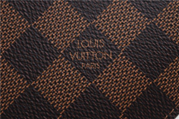 Authentic Louis Vuitton Damier Neverfull Pouch Purse Clutch Bag LV 5456E