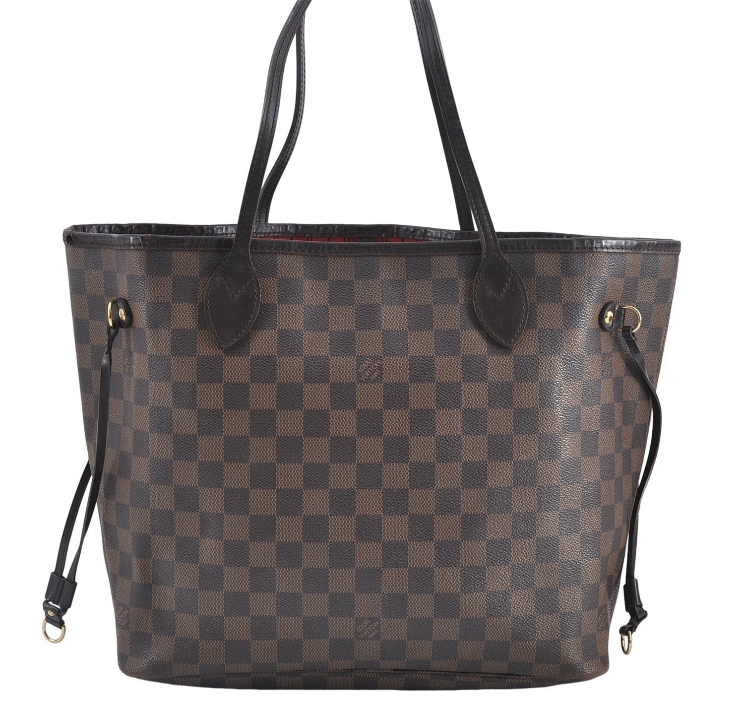 Authentic Louis Vuitton Damier Neverfull MM Tote Bag N51105 LV 5490D