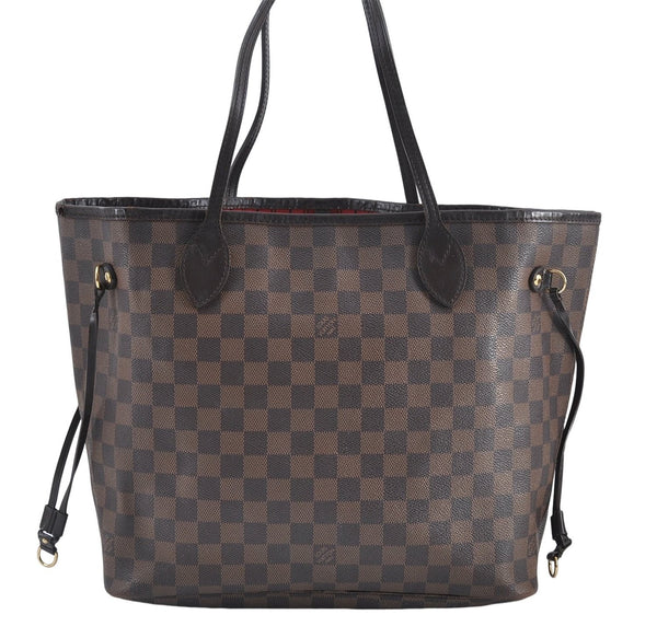 Authentic Louis Vuitton Damier Neverfull MM Tote Bag N51105 LV 5490D