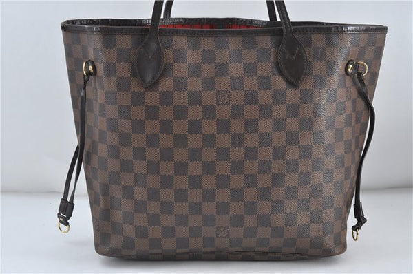 Authentic Louis Vuitton Damier Neverfull MM Tote Bag N51105 LV 5490D